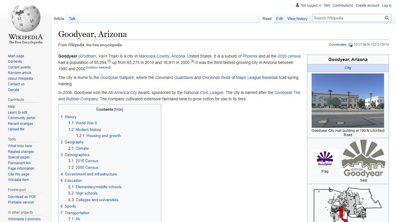 Goodyear, Arizona - Wikipedia